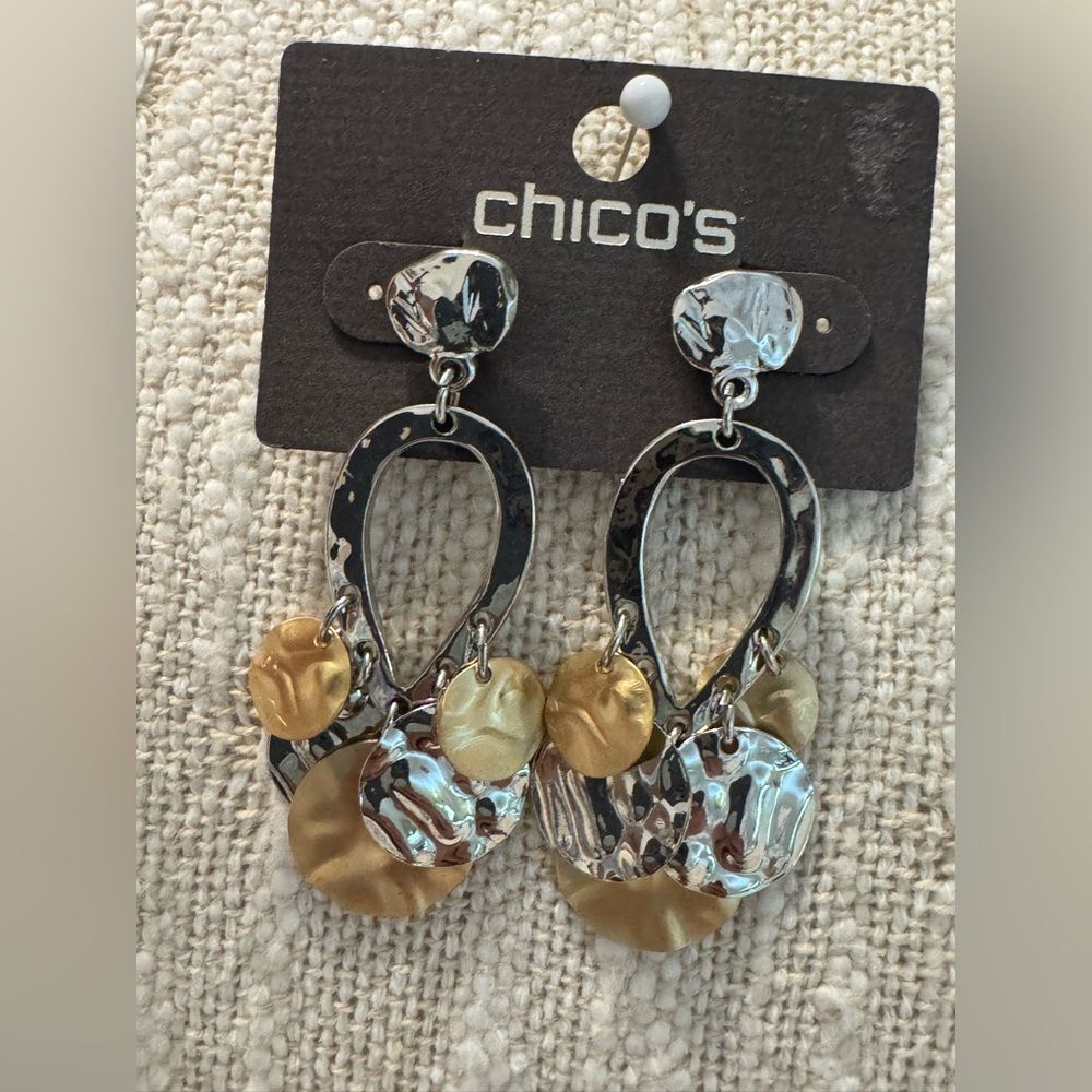0278-Chico's Mixed Metal‎ Statement Earrings